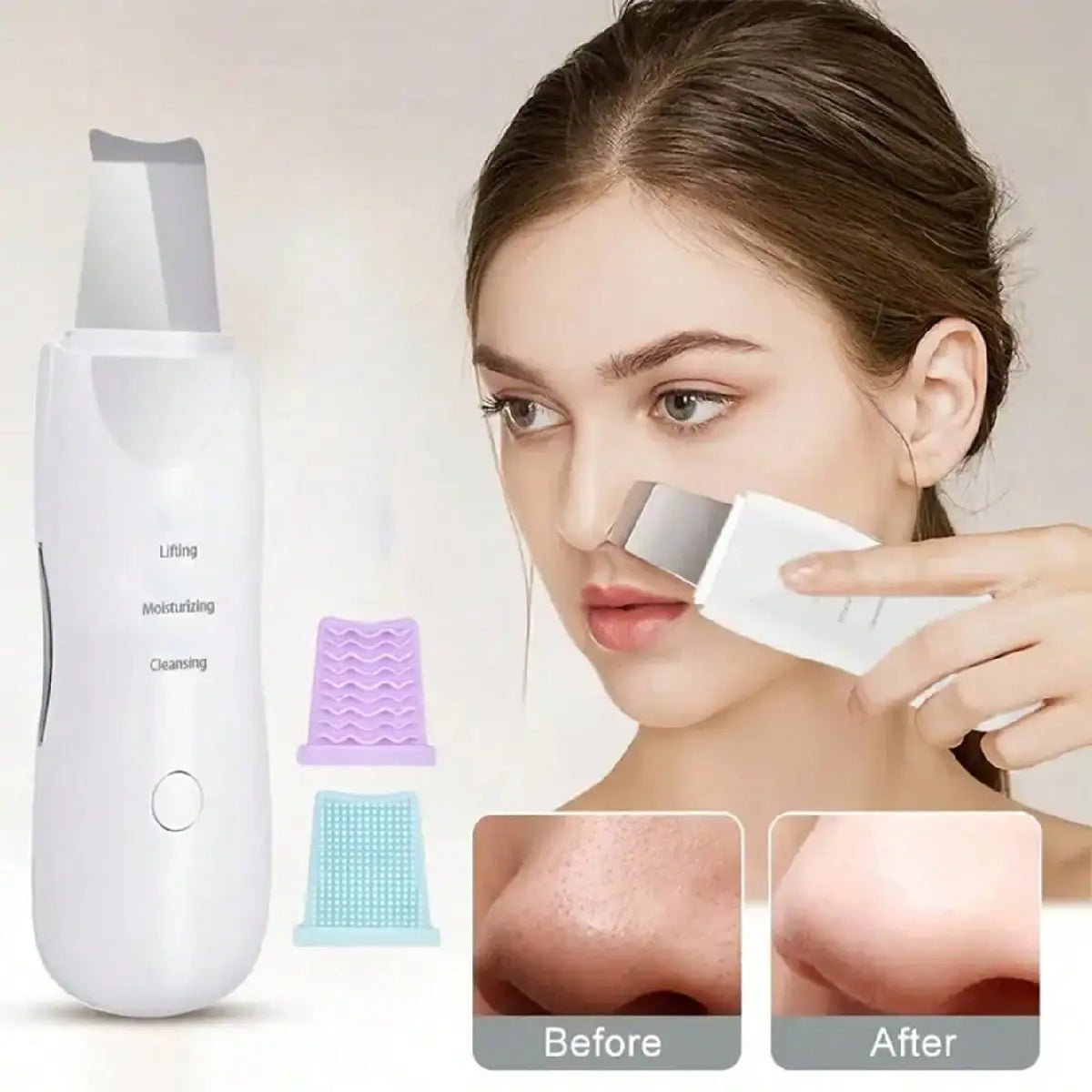 Blackhead Remover & Facial Peeling Tool – Leather Grip Skincare & Makeup Accessory